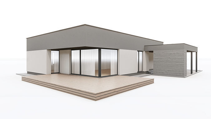 Modern house archicad sketchup model and Lumion 11 scene  3D model 3