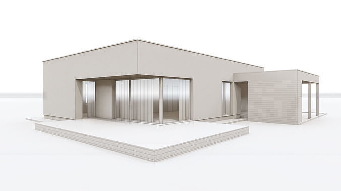 Modern house archicad sketchup model and Lumion 11 scene  3D model 4