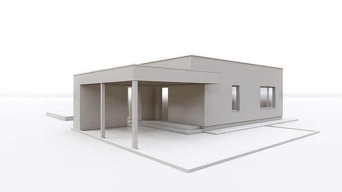 Modern house archicad sketchup model and Lumion 11 scene  3D model 6