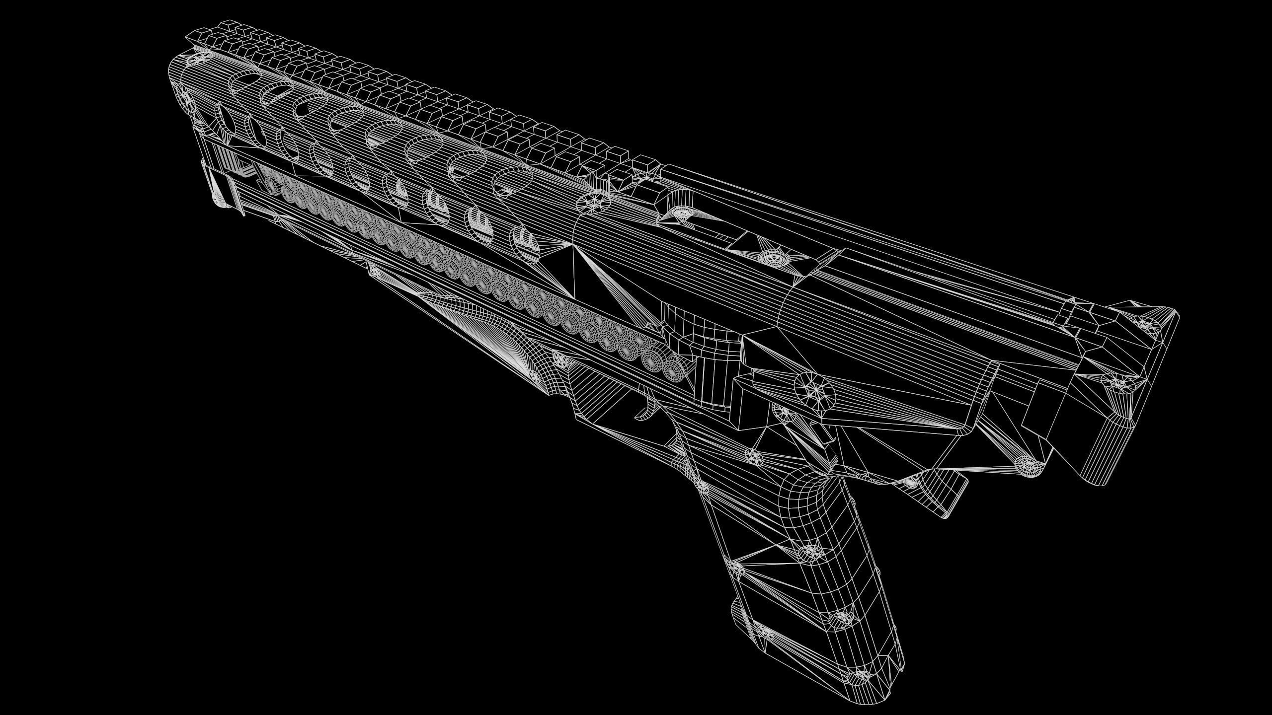 KelTec P50 Modern Gun Low-poly 3D model_13