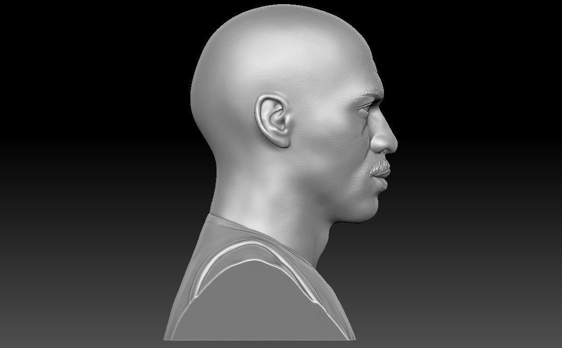 Michael Jordan bust for 3D printing 3D print model_8