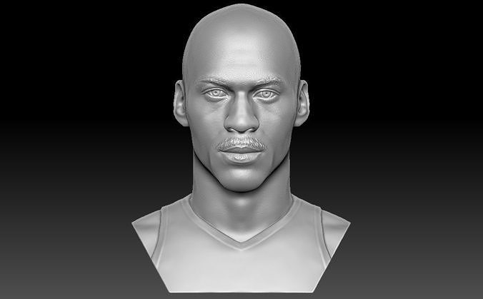 Michael Jordan bust for 3D printing 3D print model
