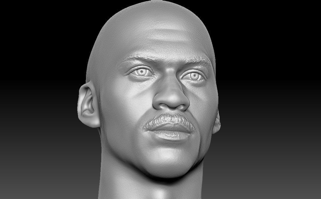 Michael Jordan bust for 3D printing 3D print model_16