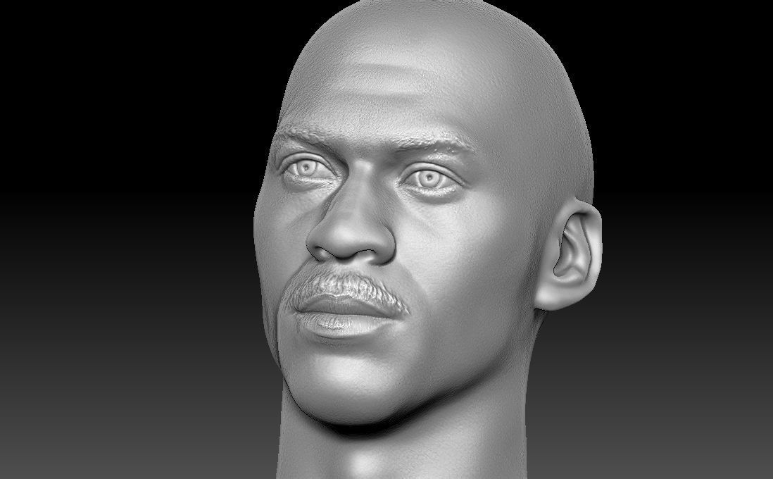 Michael Jordan bust for 3D printing 3D print model_17