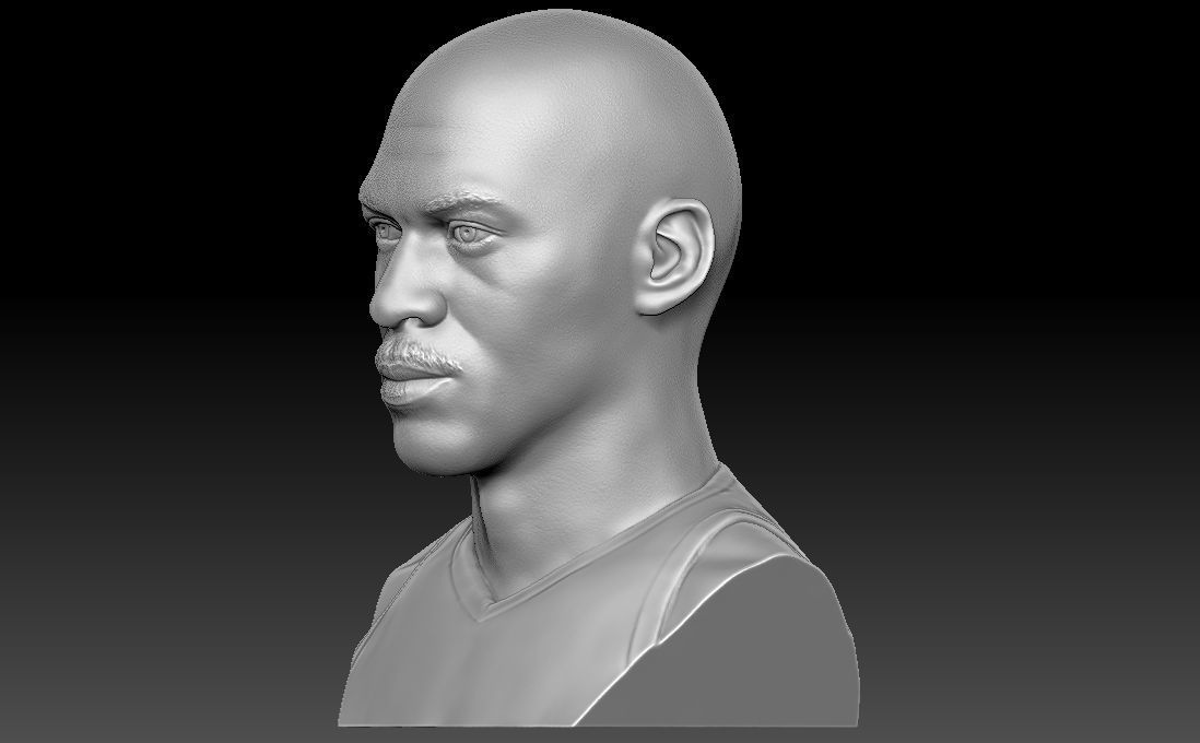 Michael Jordan bust for 3D printing 3D print model_3