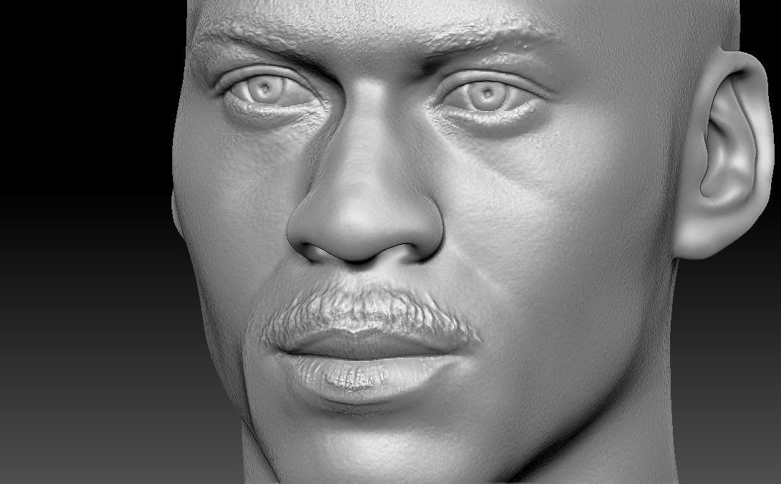Michael Jordan bust for 3D printing 3D print model_15
