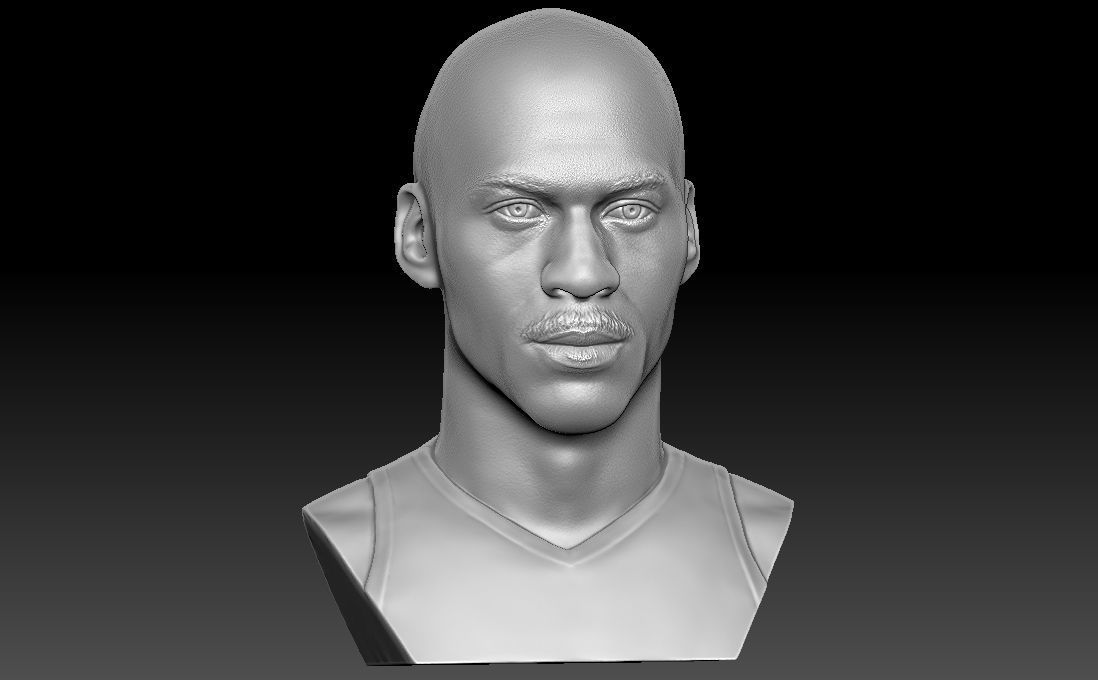 Michael Jordan bust for 3D printing 3D print model_11