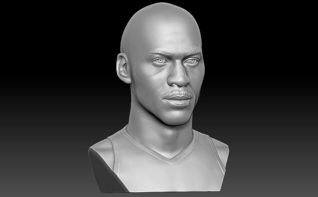 Michael Jordan bust for 3D printing 3D print model_10