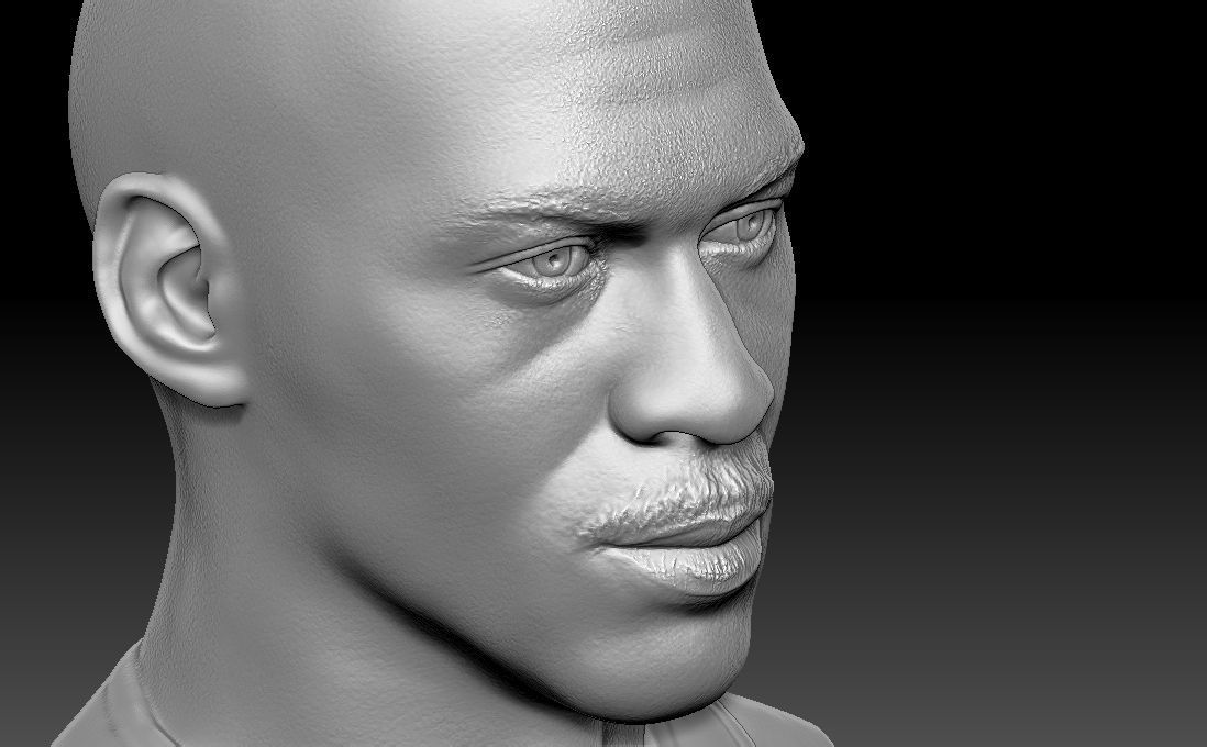 Michael Jordan bust for 3D printing 3D print model_18