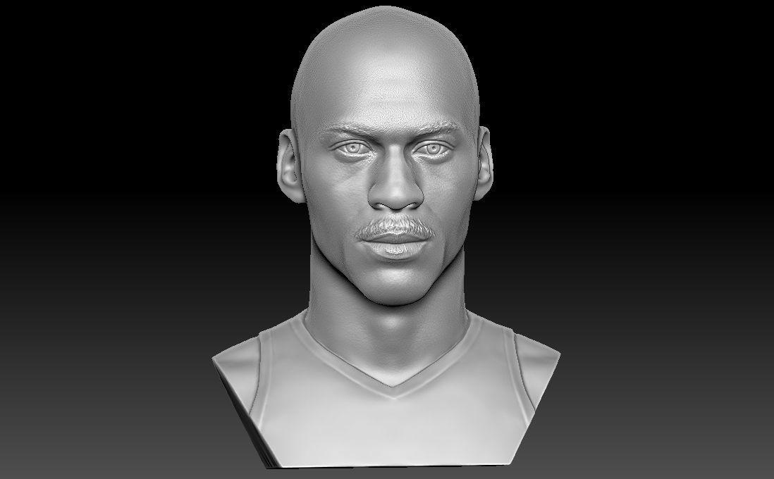 Michael Jordan bust for 3D printing 3D print model_12