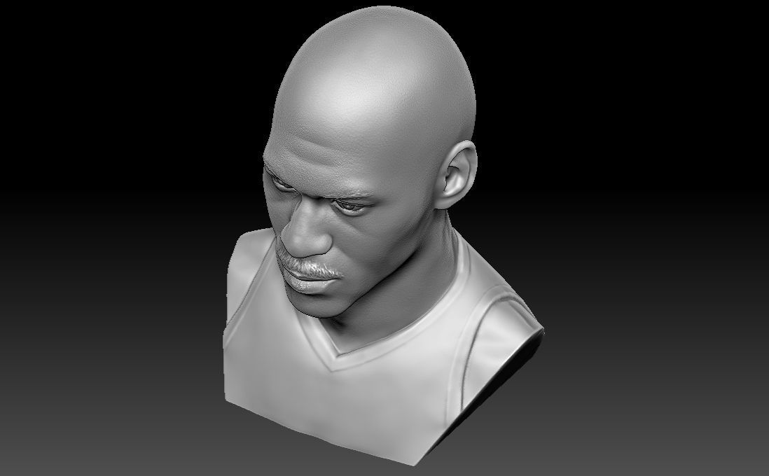 Michael Jordan bust for 3D printing 3D print model_19