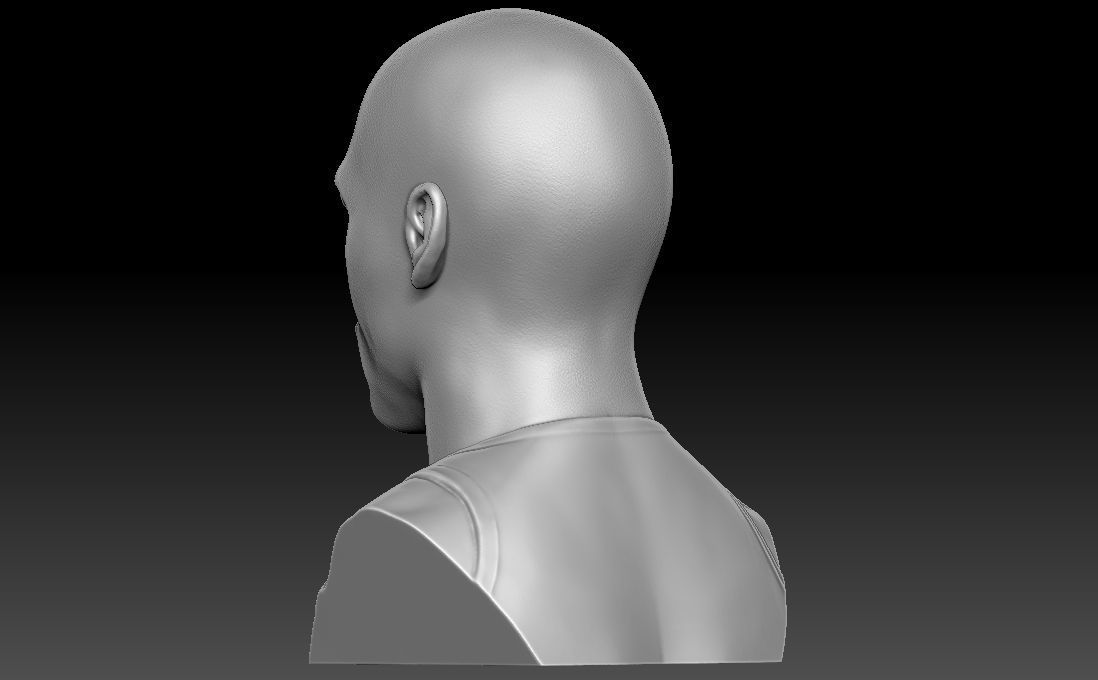 Michael Jordan bust for 3D printing 3D print model_5