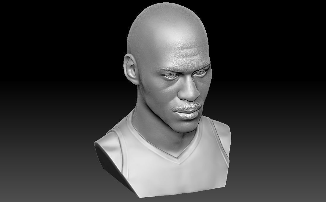 Michael Jordan bust for 3D printing 3D print model_20