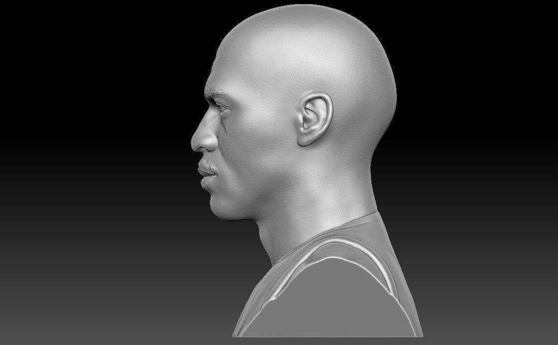 Michael Jordan bust for 3D printing 3D print model_4