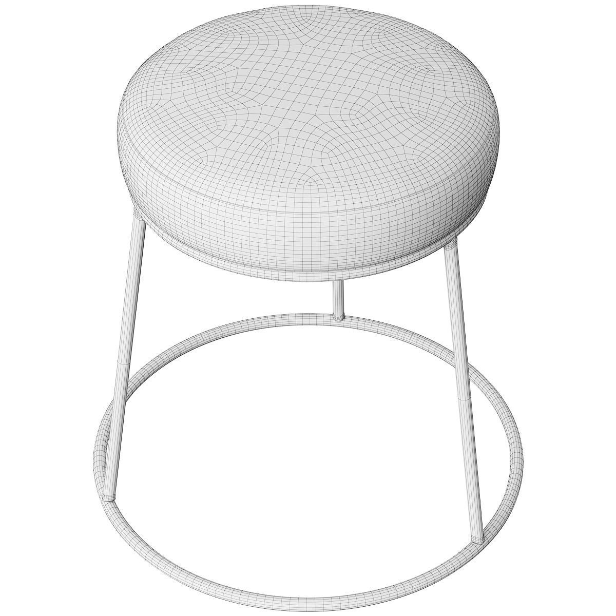 Austen Low Stool 3D model_4