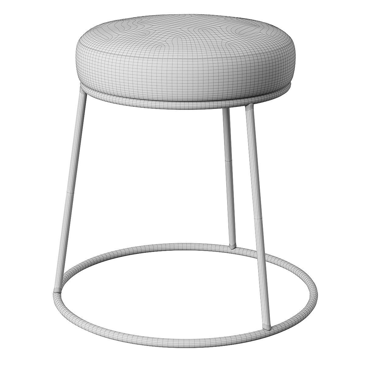 Austen Low Stool 3D model_5