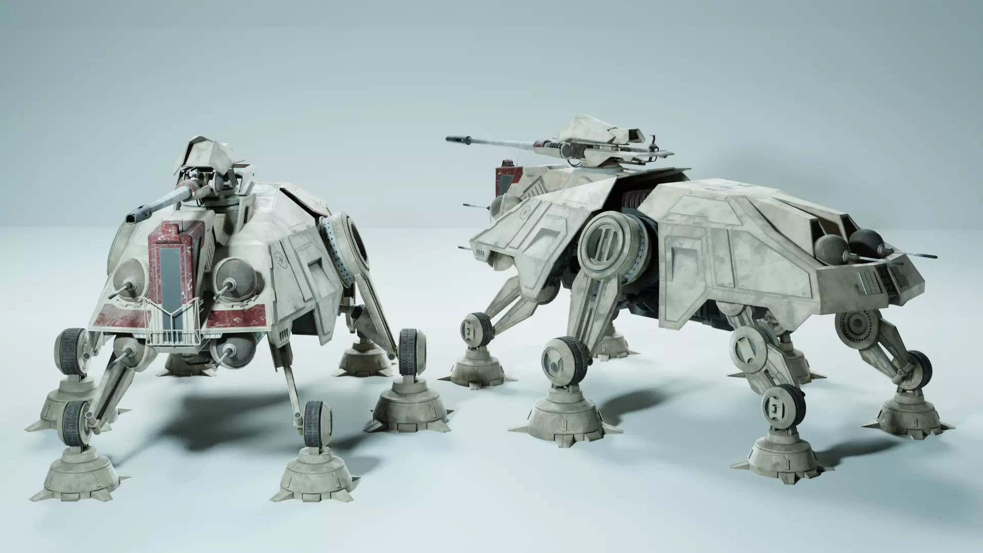 star wars republic walker Low-poly 3D model_0