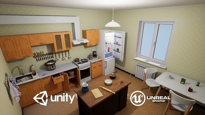 Kitchen Props Pack Low-poly 3D model