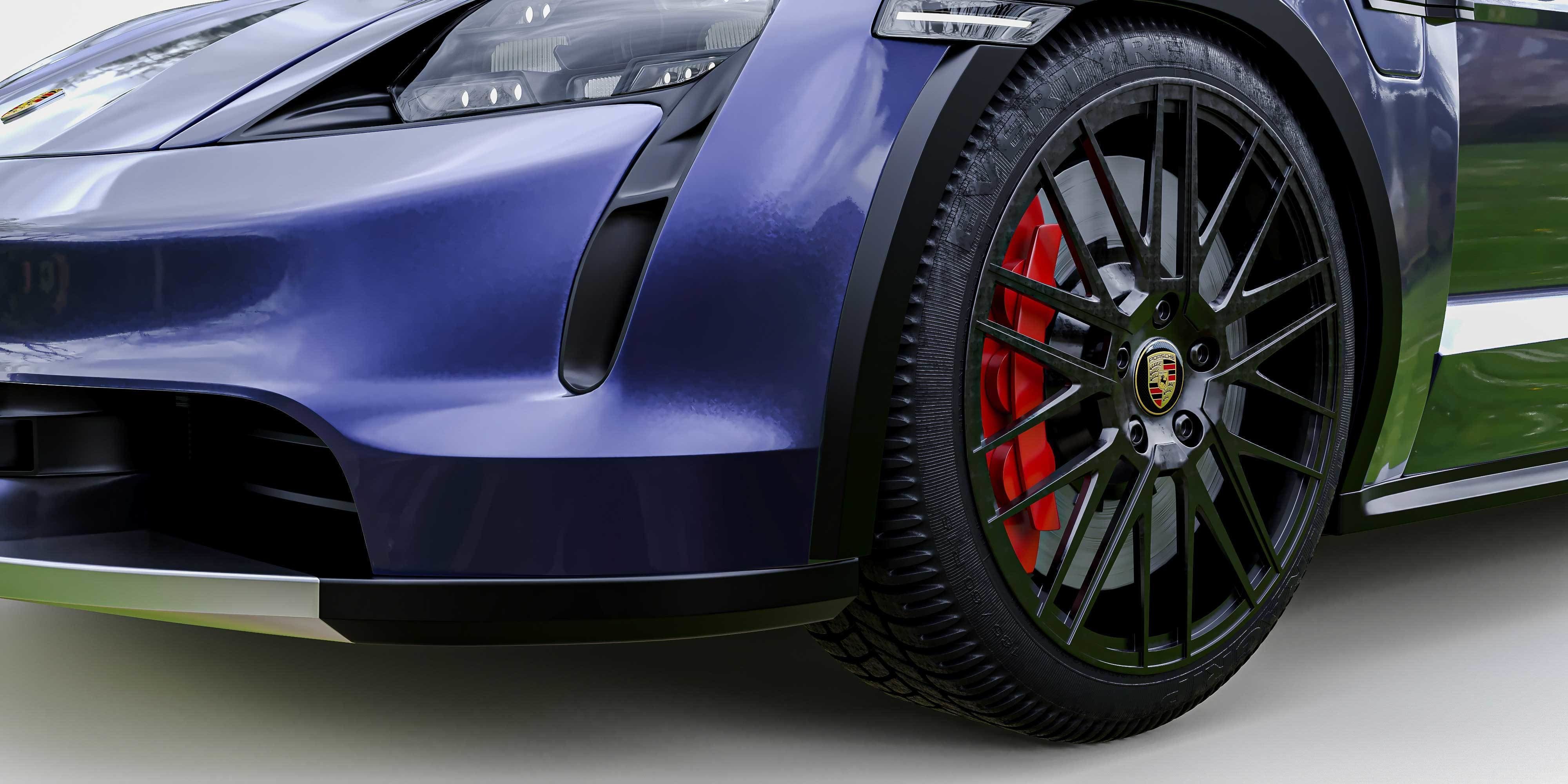 Porsche Taycan Turbo S Cross Turismo 3D model_10