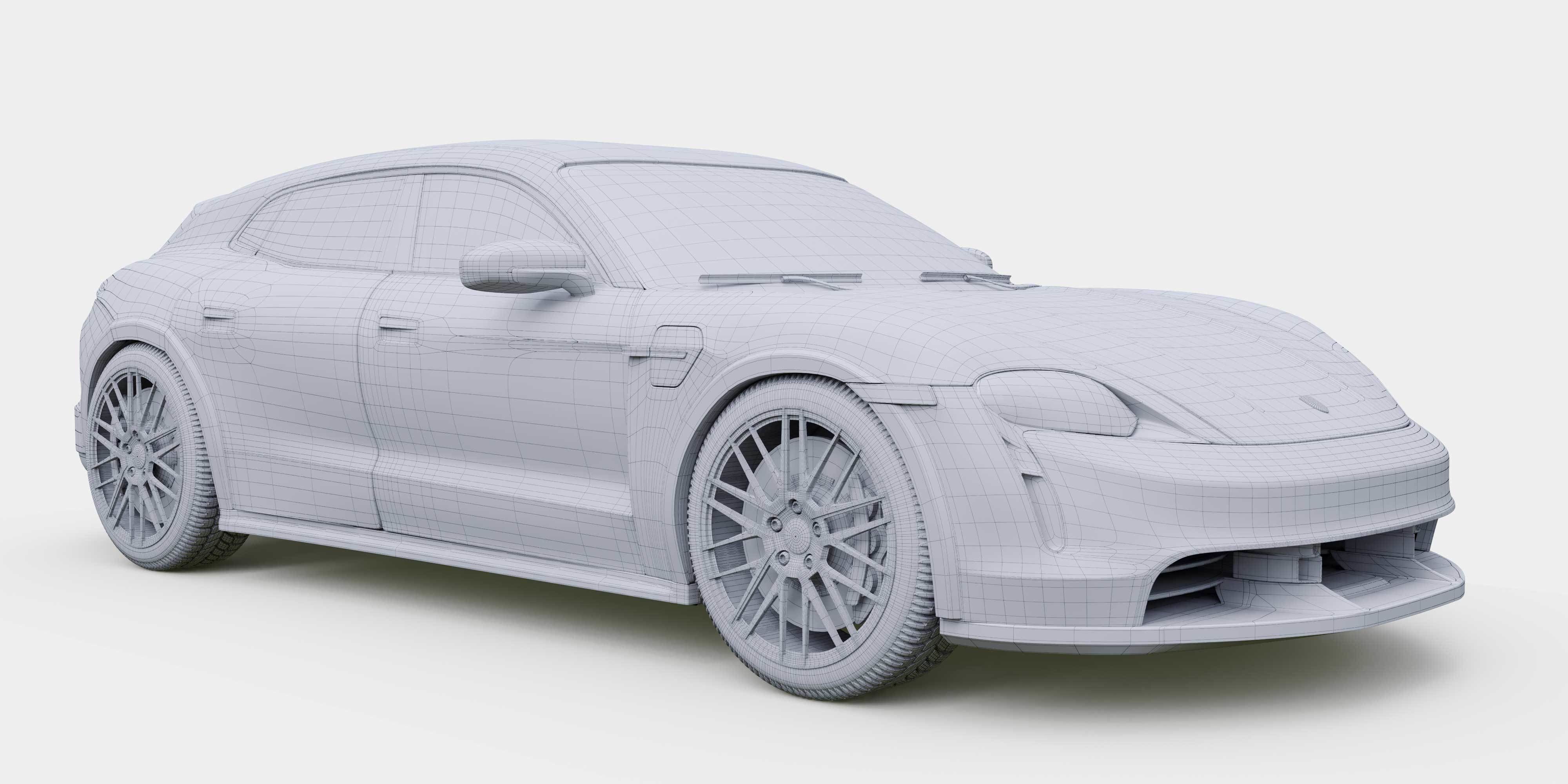 Porsche Taycan Turbo S Cross Turismo 3D model_12