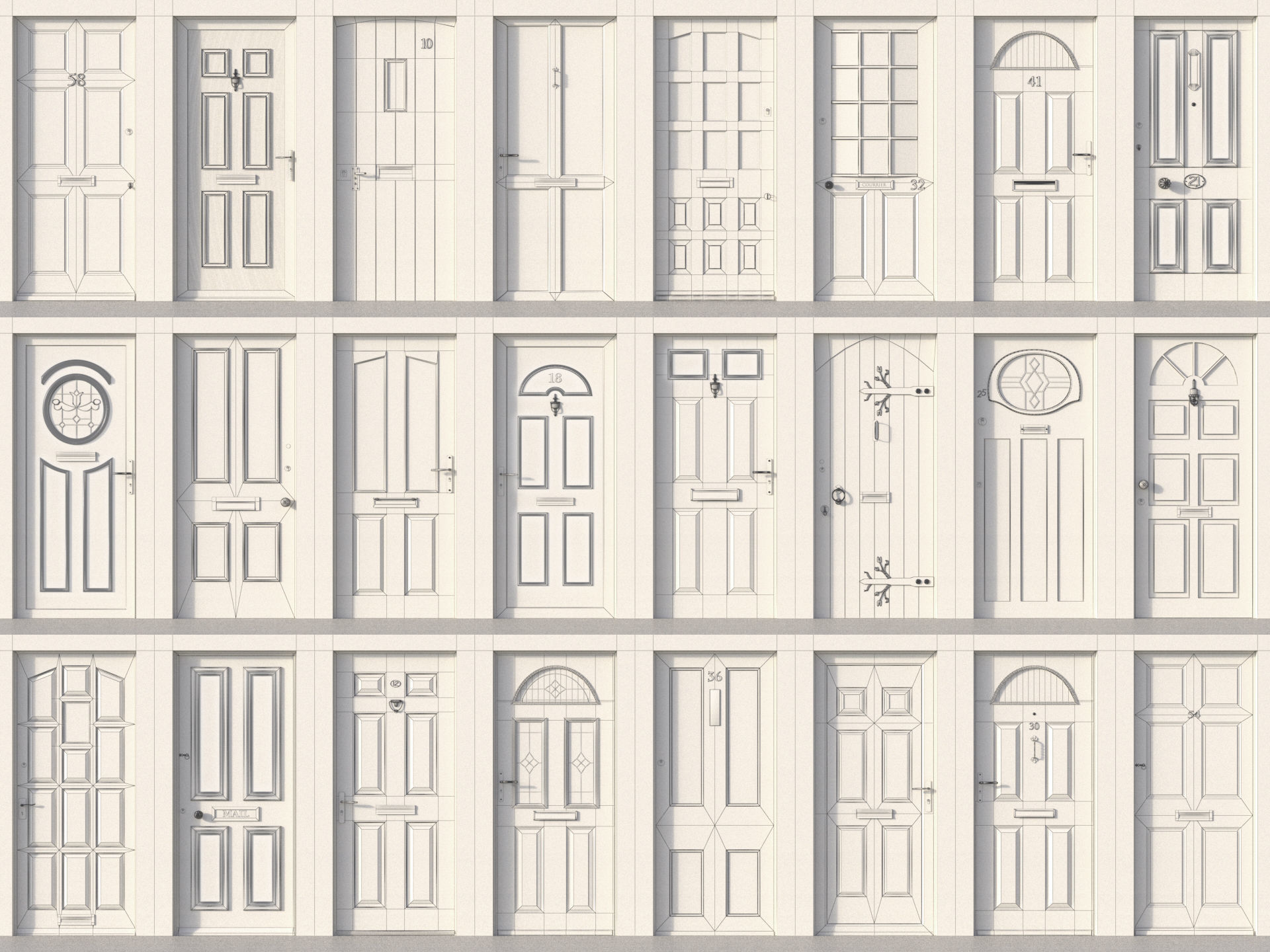 24 Doors collection - Vol 1 Free 3D model_1