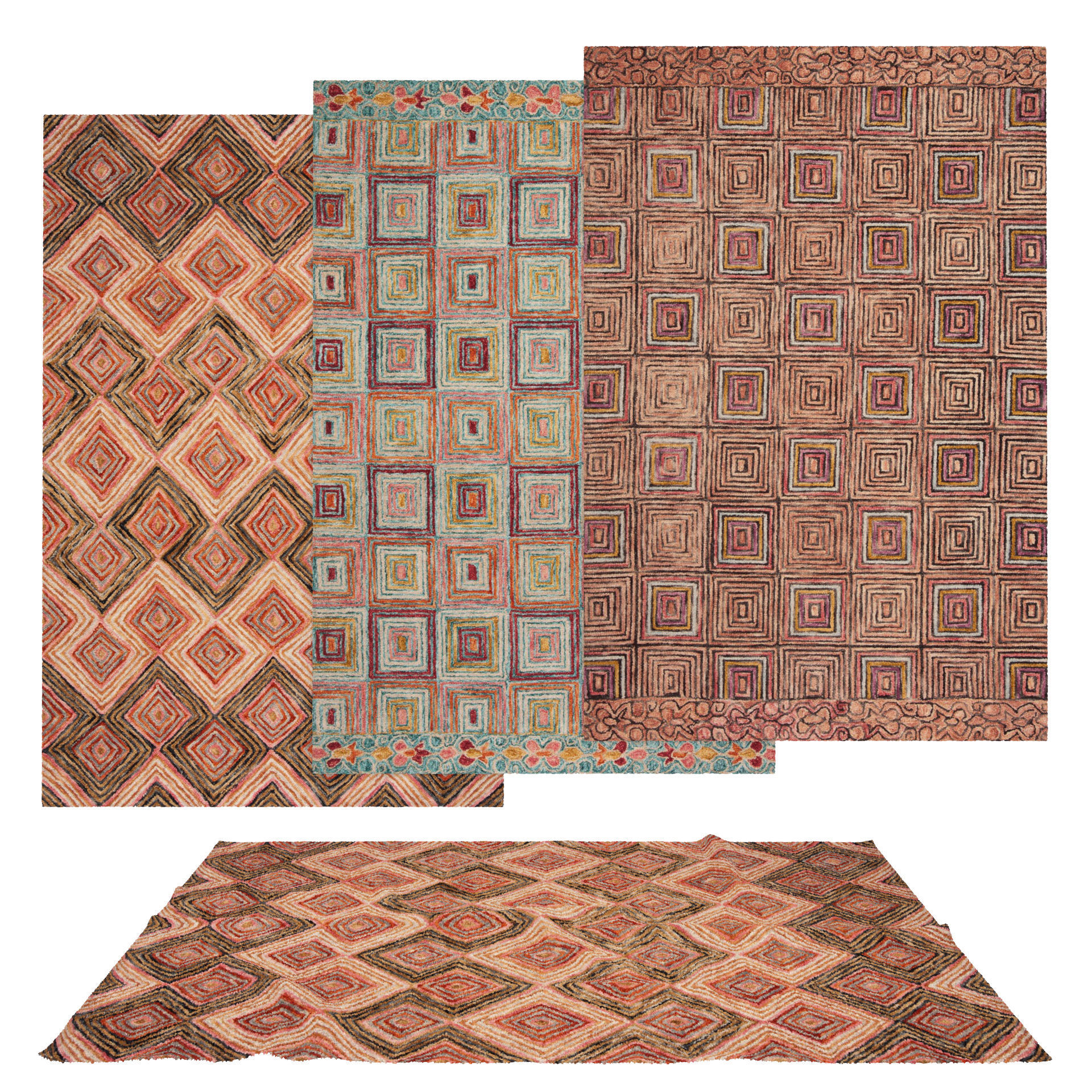 50 in 1 Rug Collection No 27 Low-poly 3D model_31