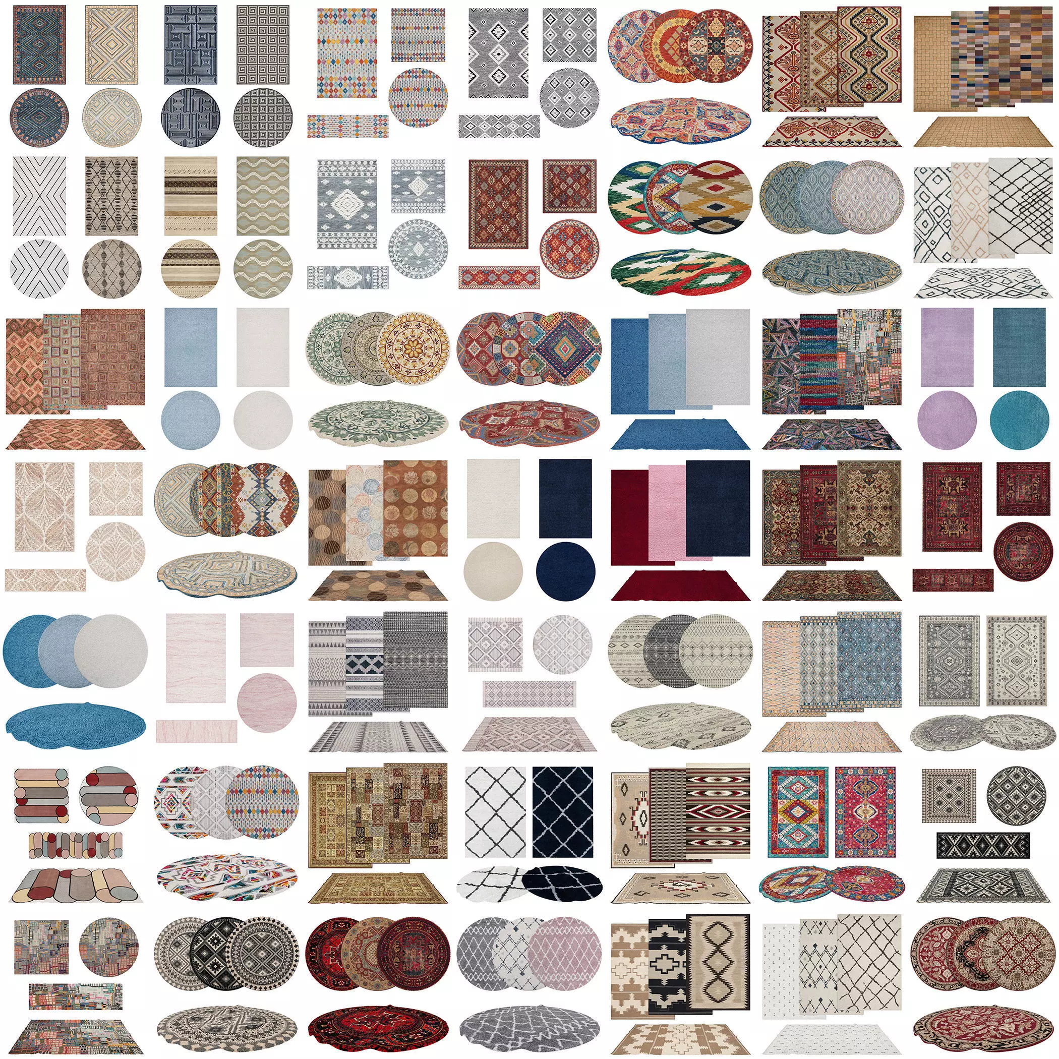 50 in 1 Rug Collection No 27 Low-poly 3D model_0