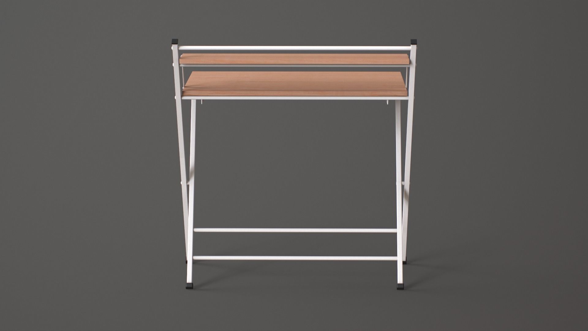 Futura folding study Table white finish Low-poly 3D model_4