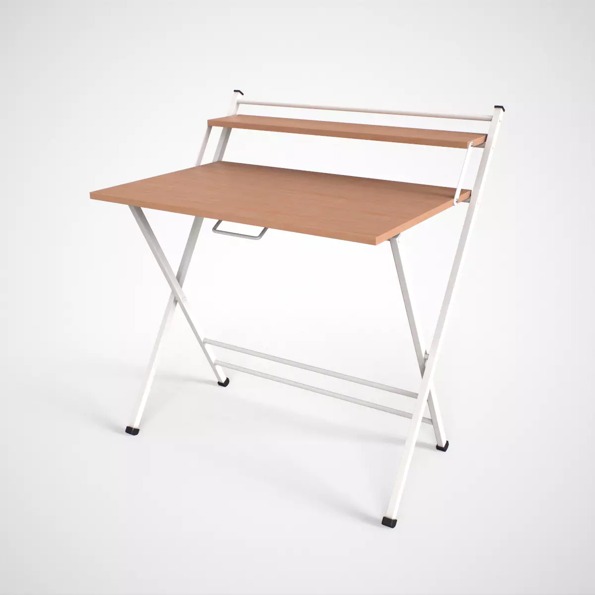 Futura folding study Table white finish Low-poly 3D model_0