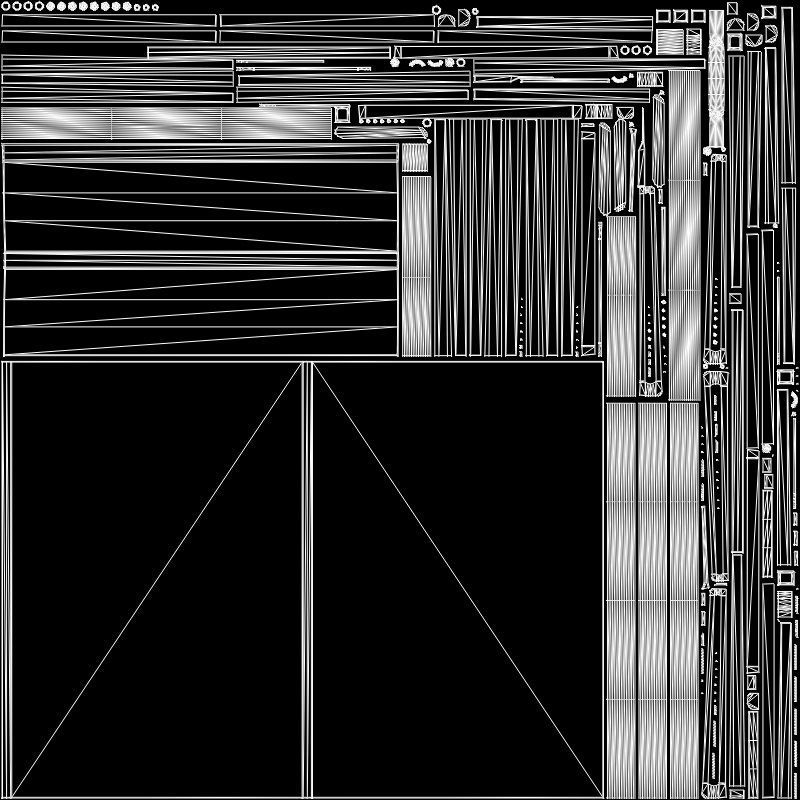 Futura folding study Table white finish Low-poly 3D model_6