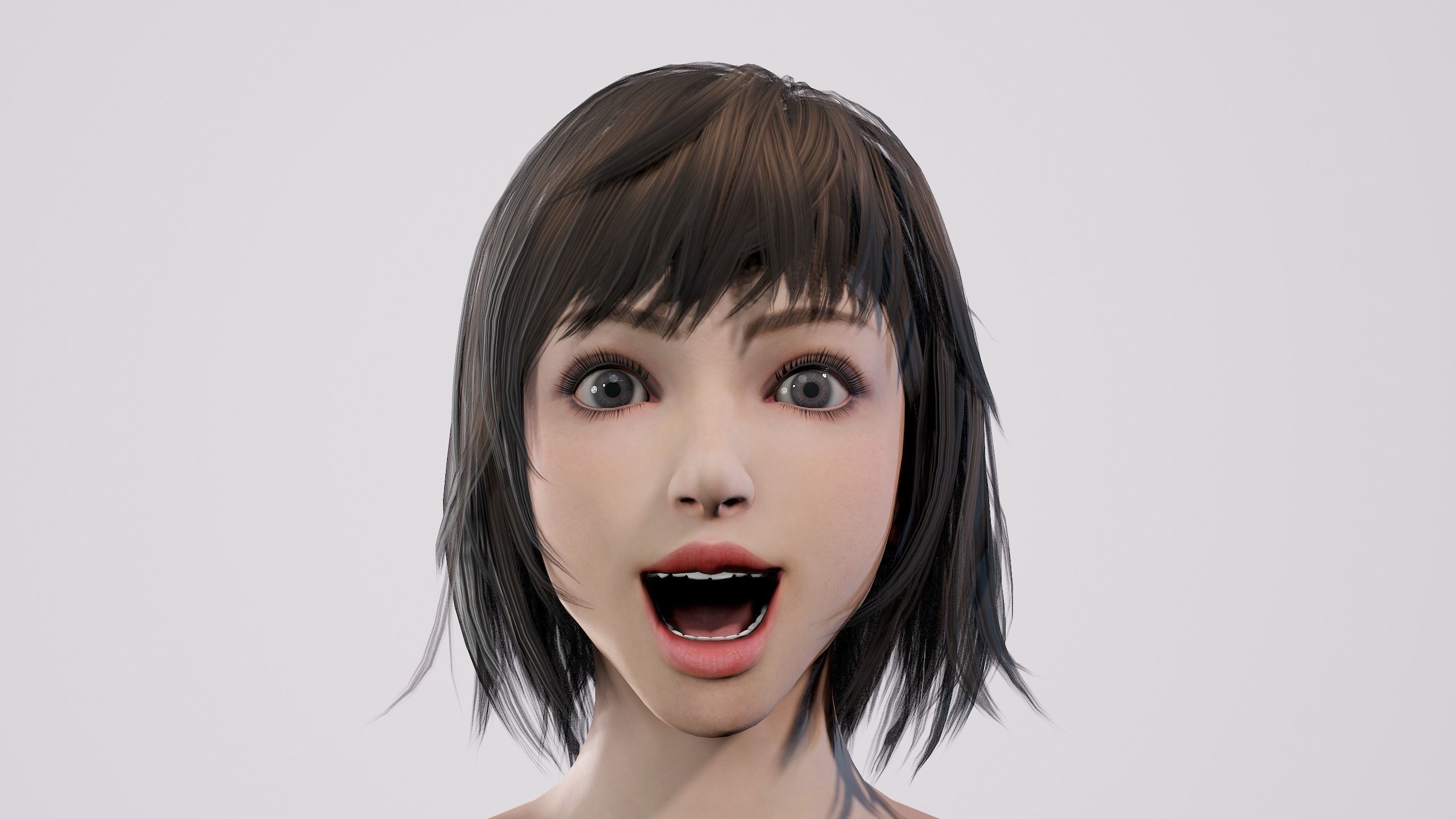 Nude Girl Low-poly 3D model_13