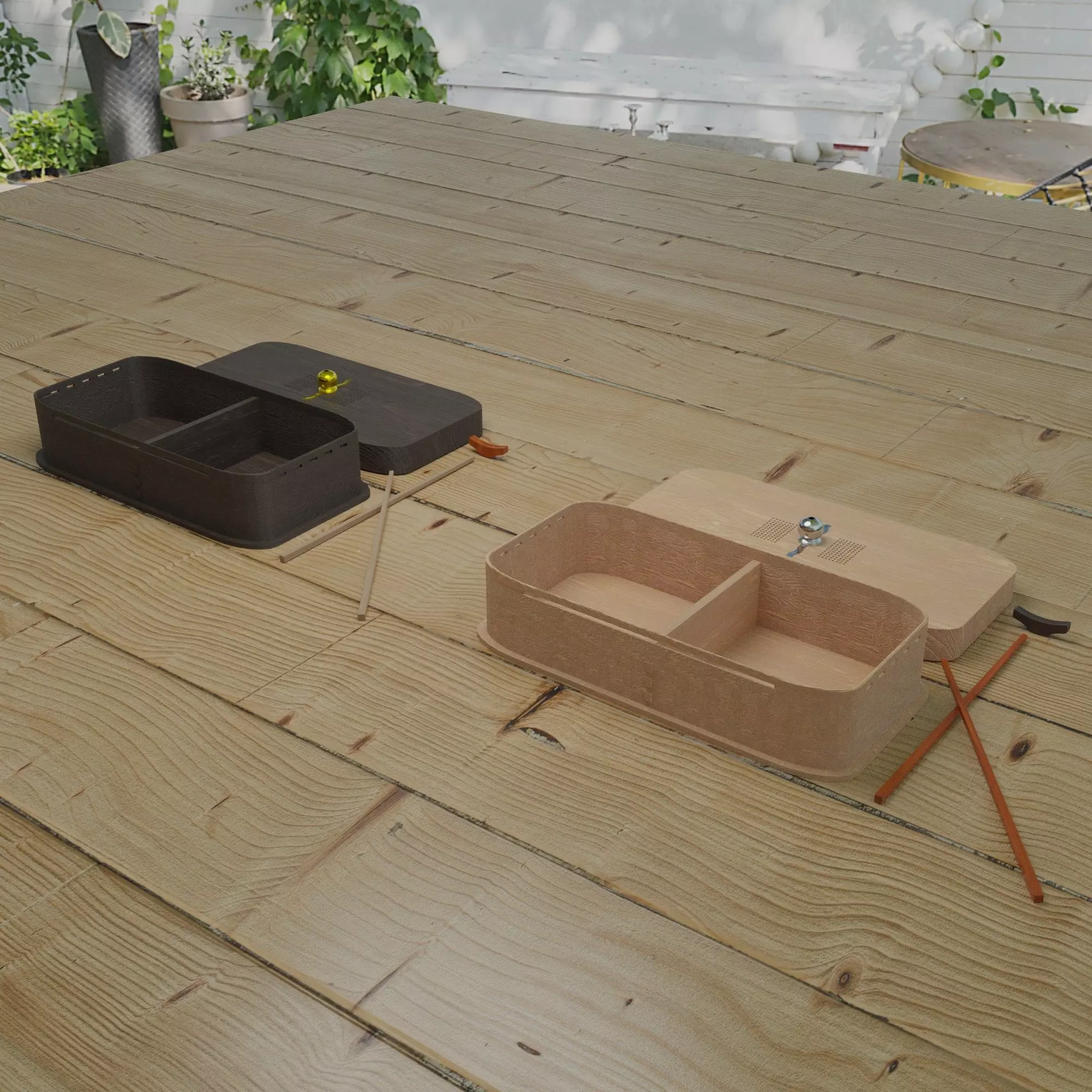 Japanese lunch box bento 3D model