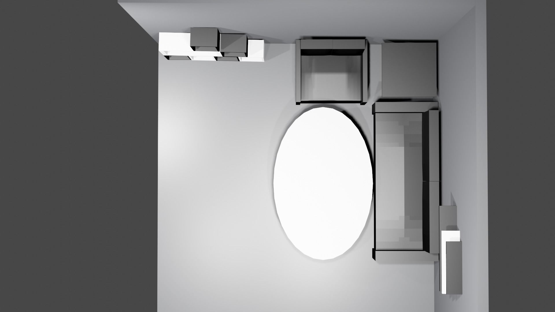 Hall the black and white  3D print model_1