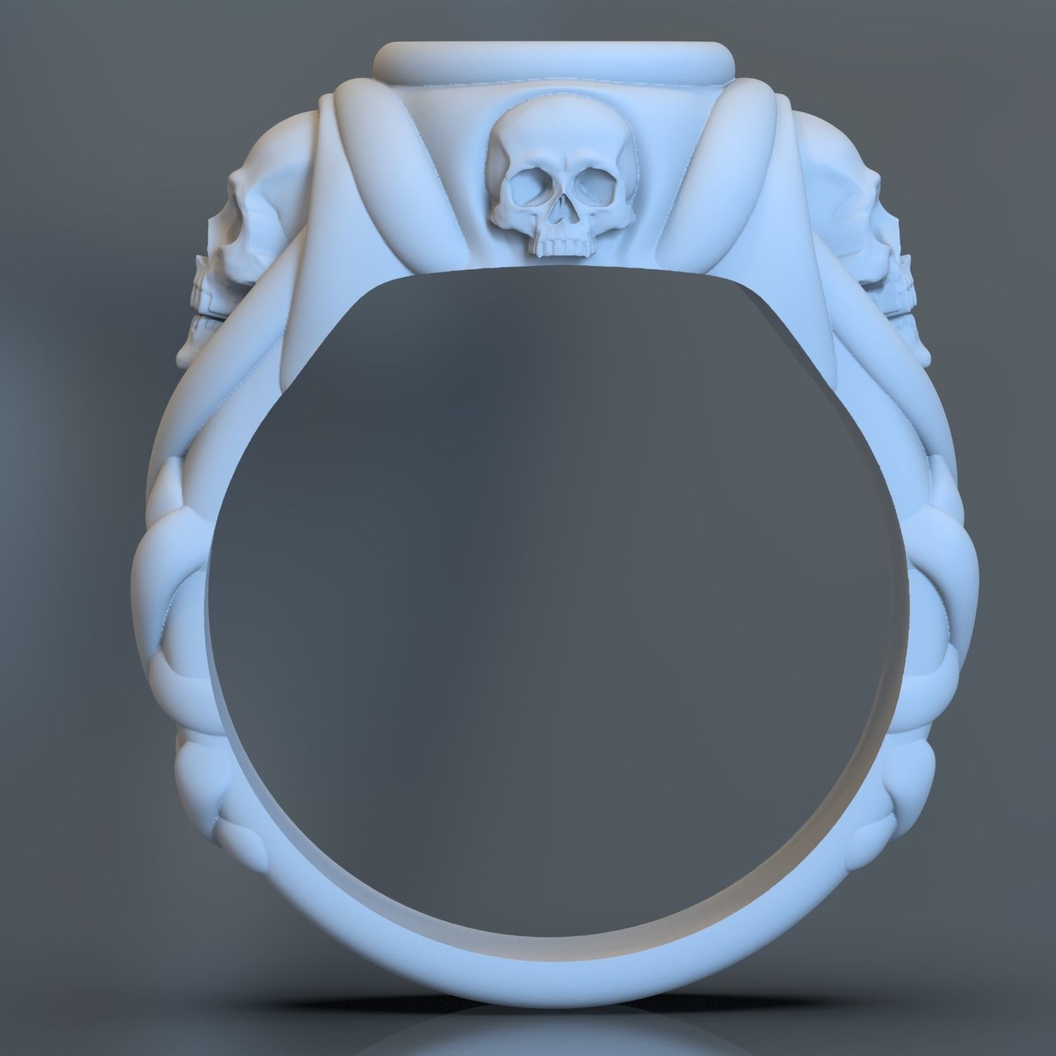 Jack sparrow s ring with skulls 3D print model_3