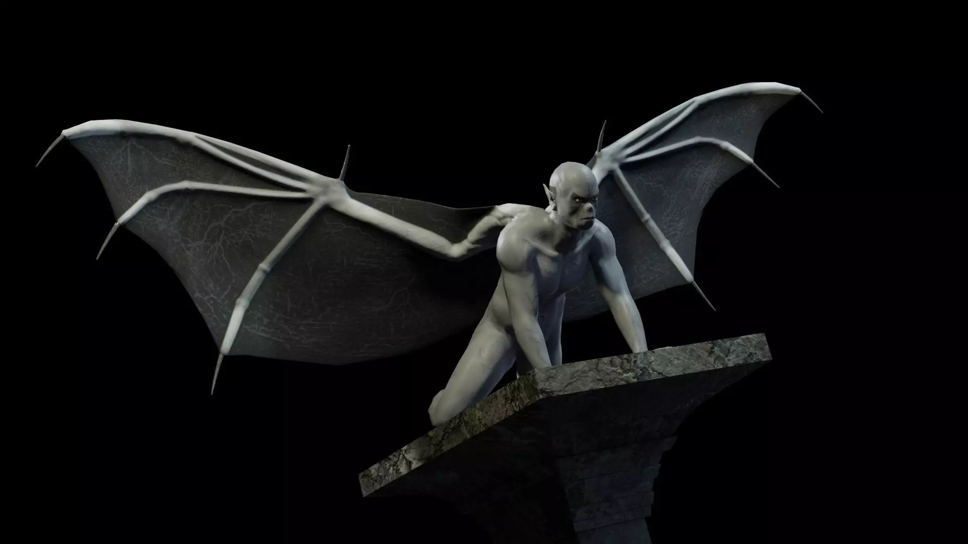 Monster Bat Low-poly 3D model