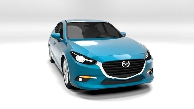 MAZDA 3 2018 SEDAN LOWPOLY Low-poly 3D model