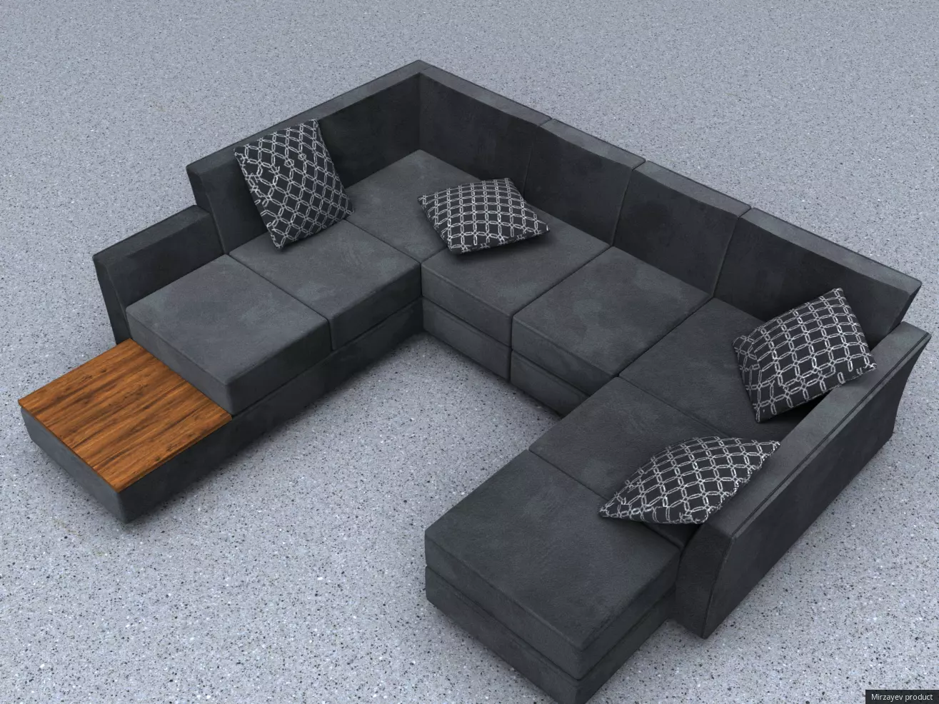 sofa hitech 3D model