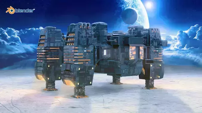 Sci-Fi Gagarin Eligius Prisoner Transport SpaceShip