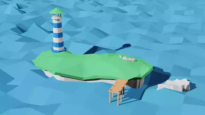 Lighthouse on the island