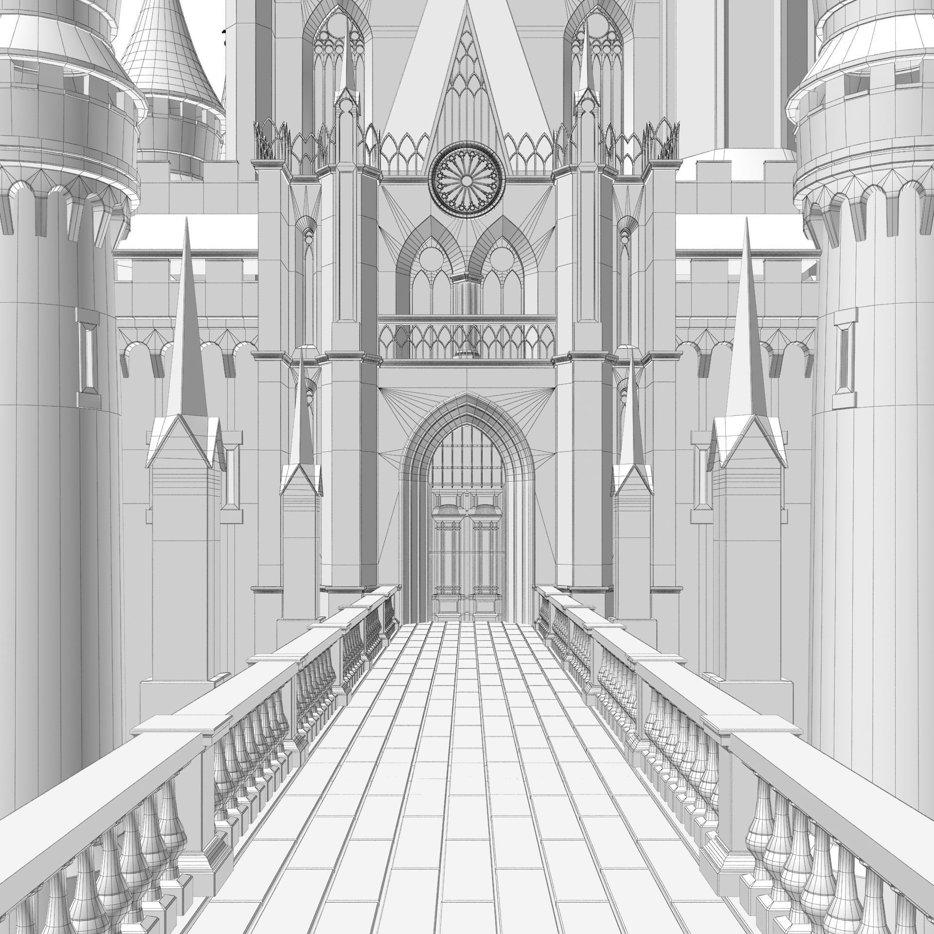 Fantasy Castle 3D model_25