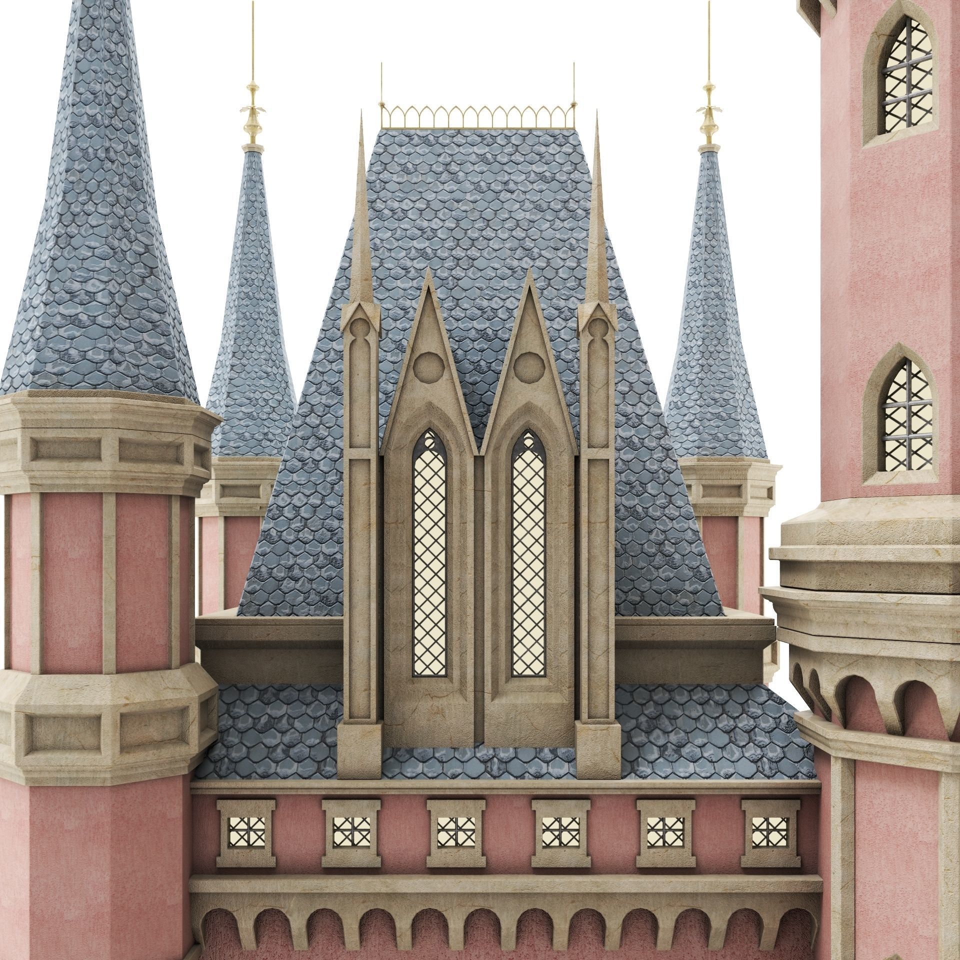 Fantasy Castle 3D model_12