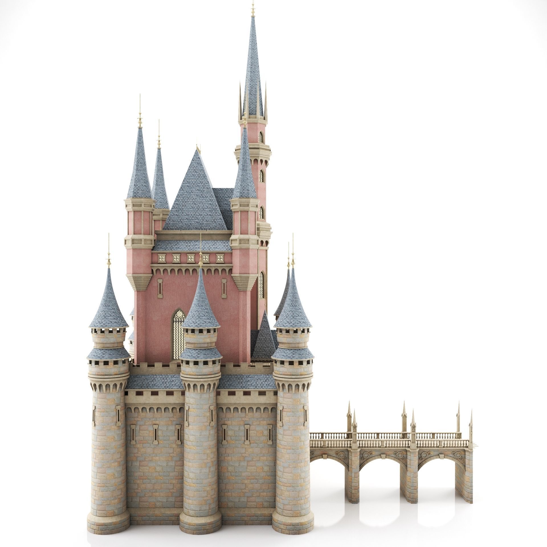 Fantasy Castle 3D model_4