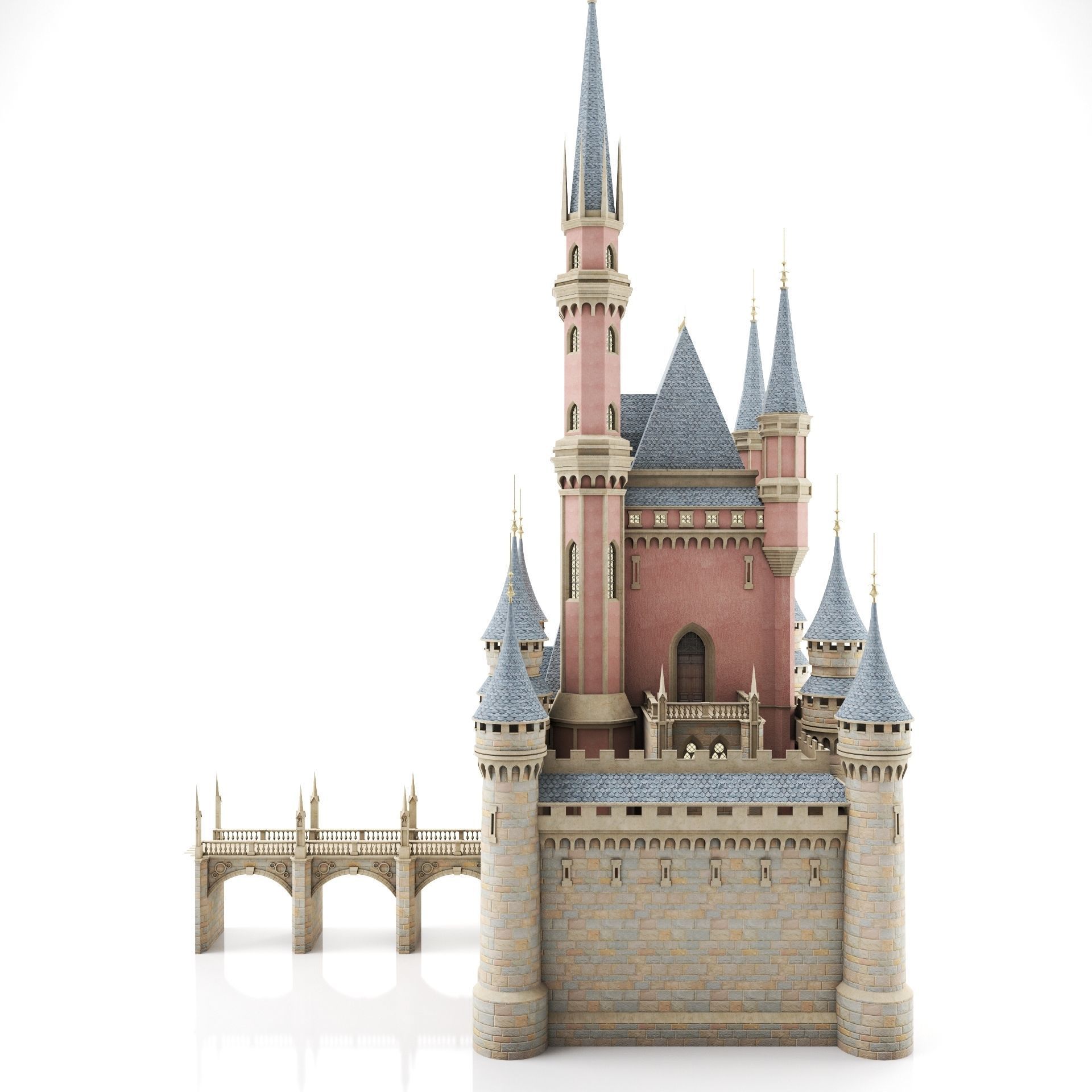 Fantasy Castle 3D model_5