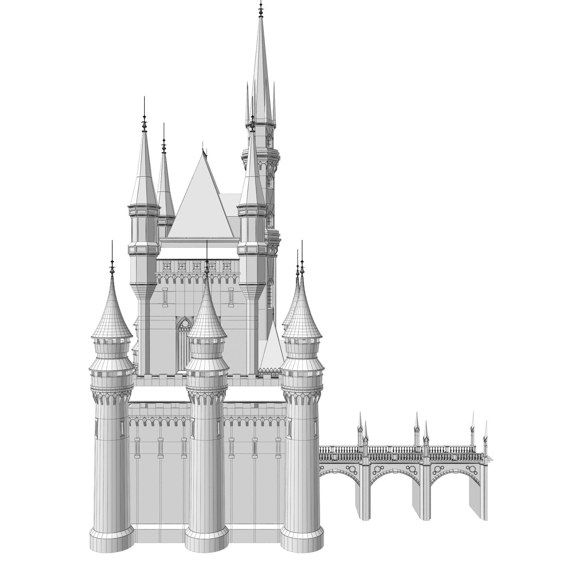 Fantasy Castle 3D model_19