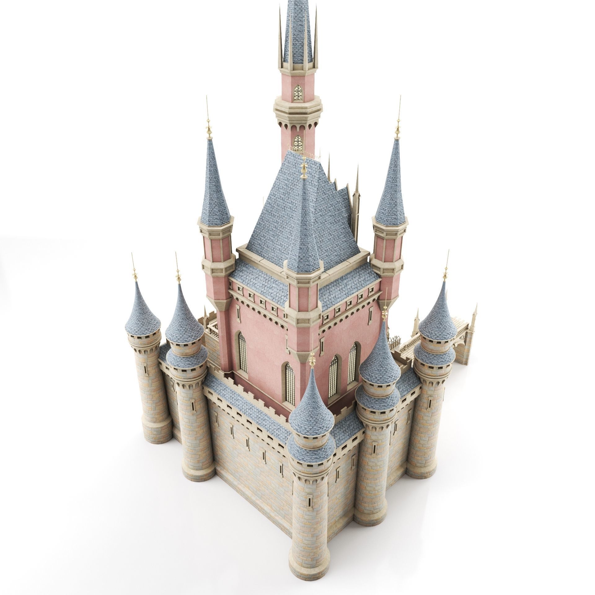Fantasy Castle 3D model_3