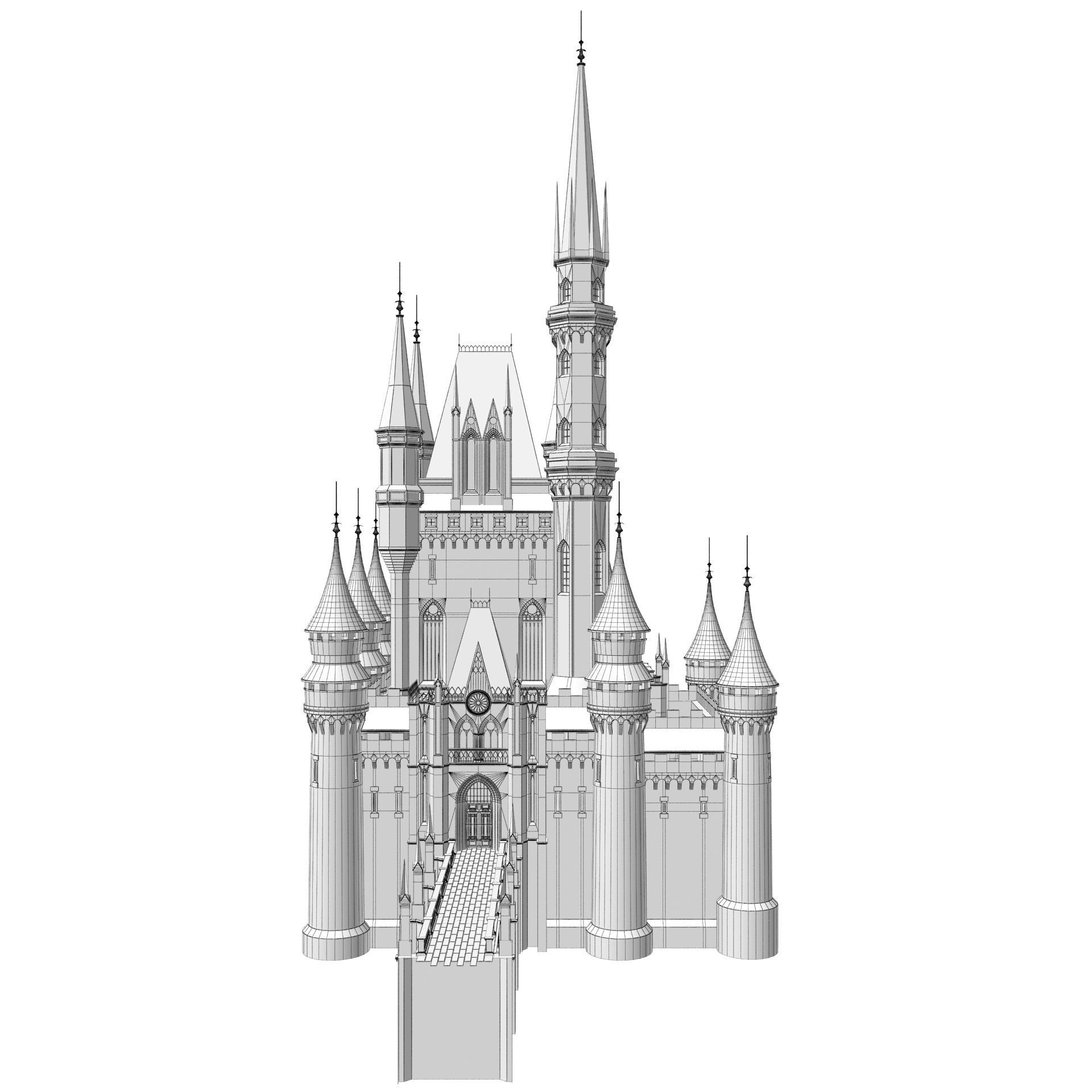 Fantasy Castle 3D model_21
