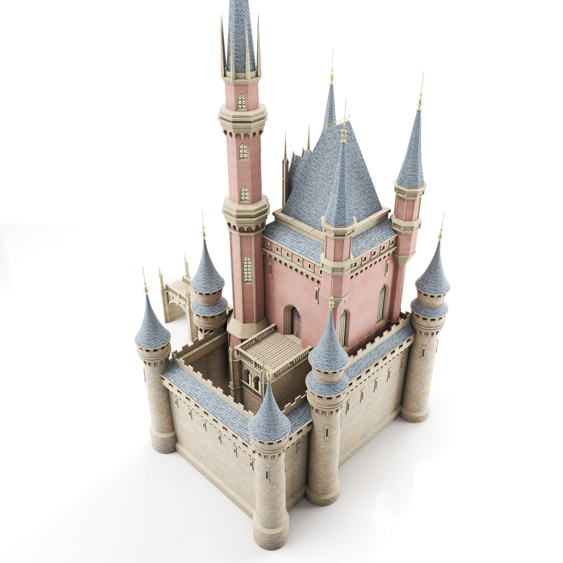 Fantasy Castle 3D model_2