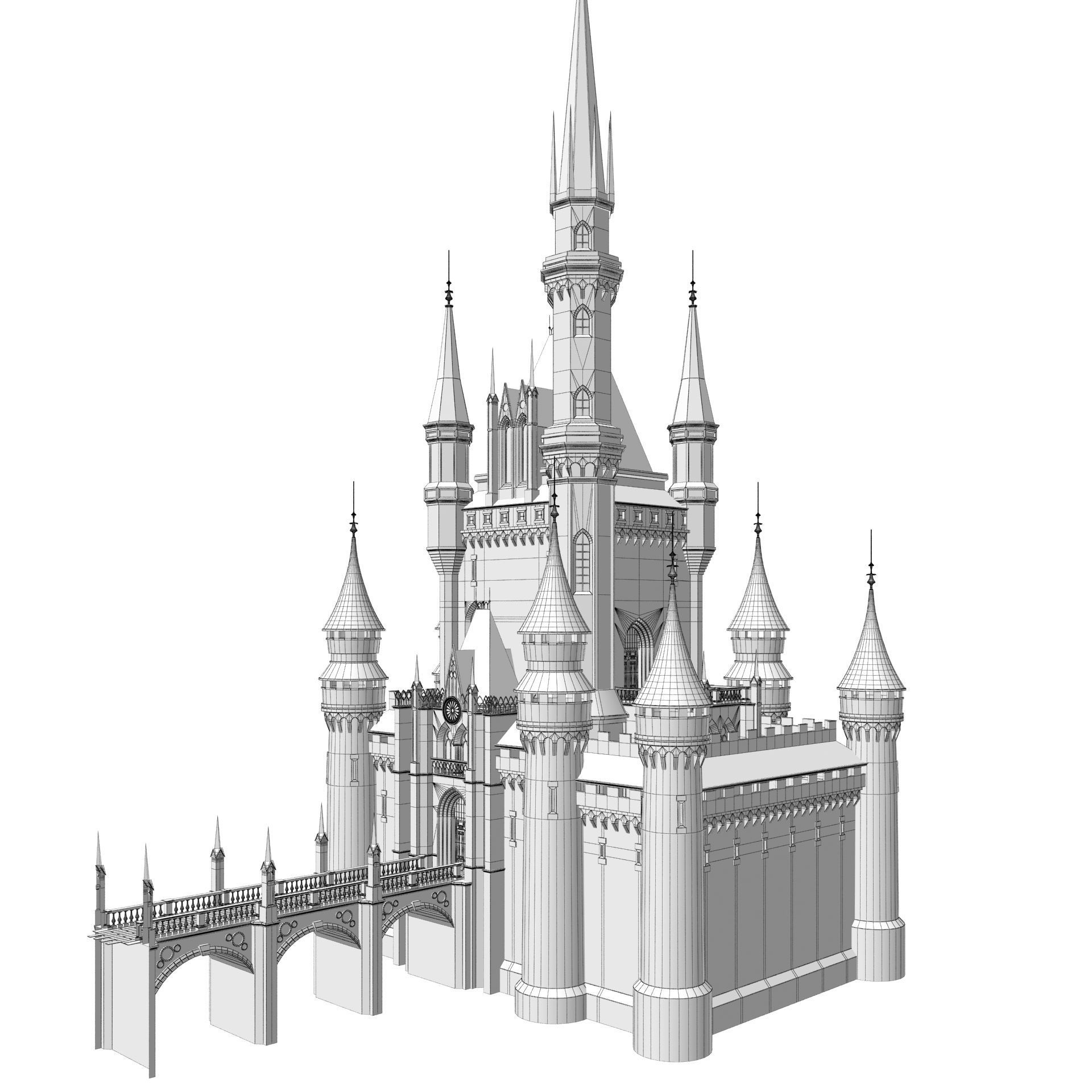 Fantasy Castle 3D model_24