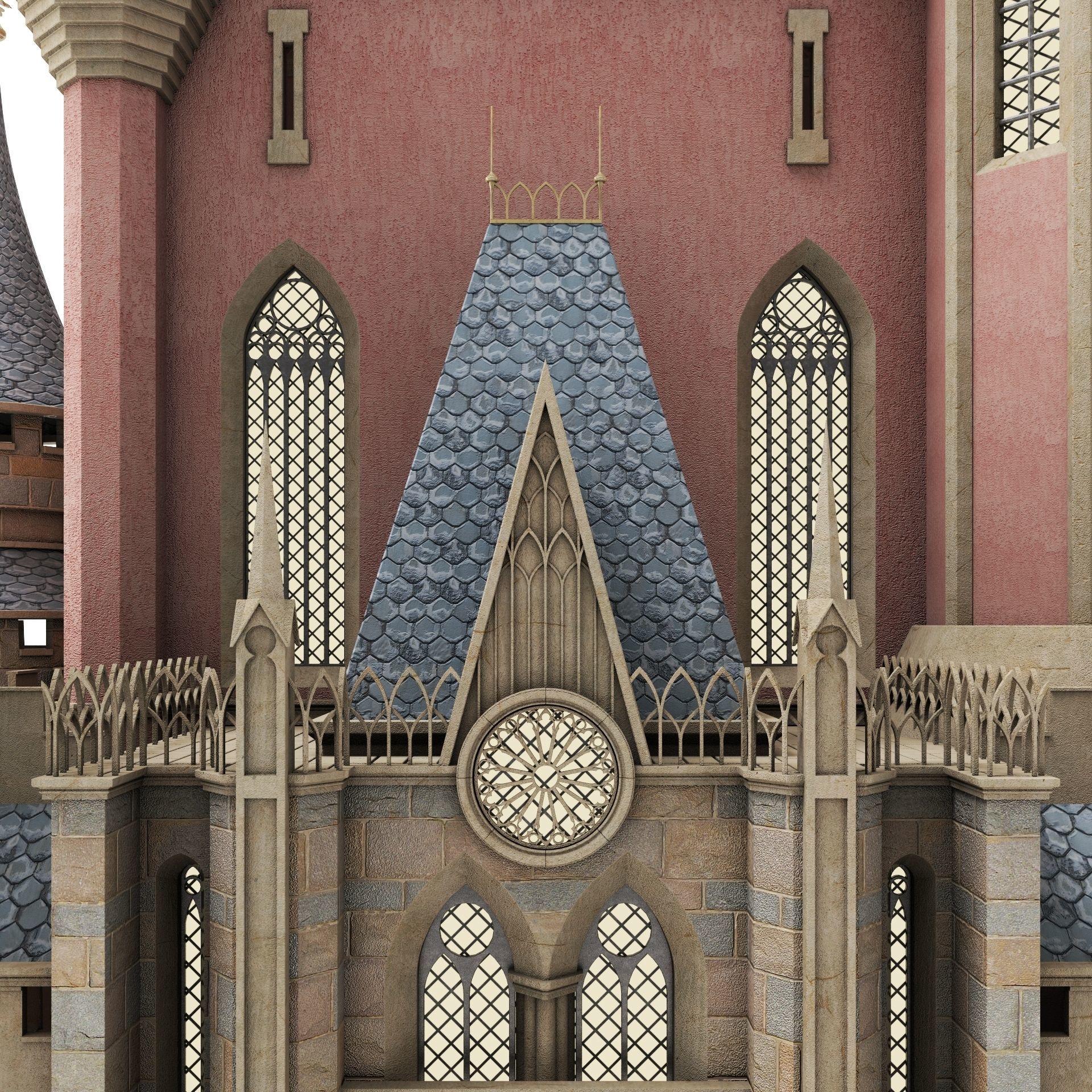 Fantasy Castle 3D model_11