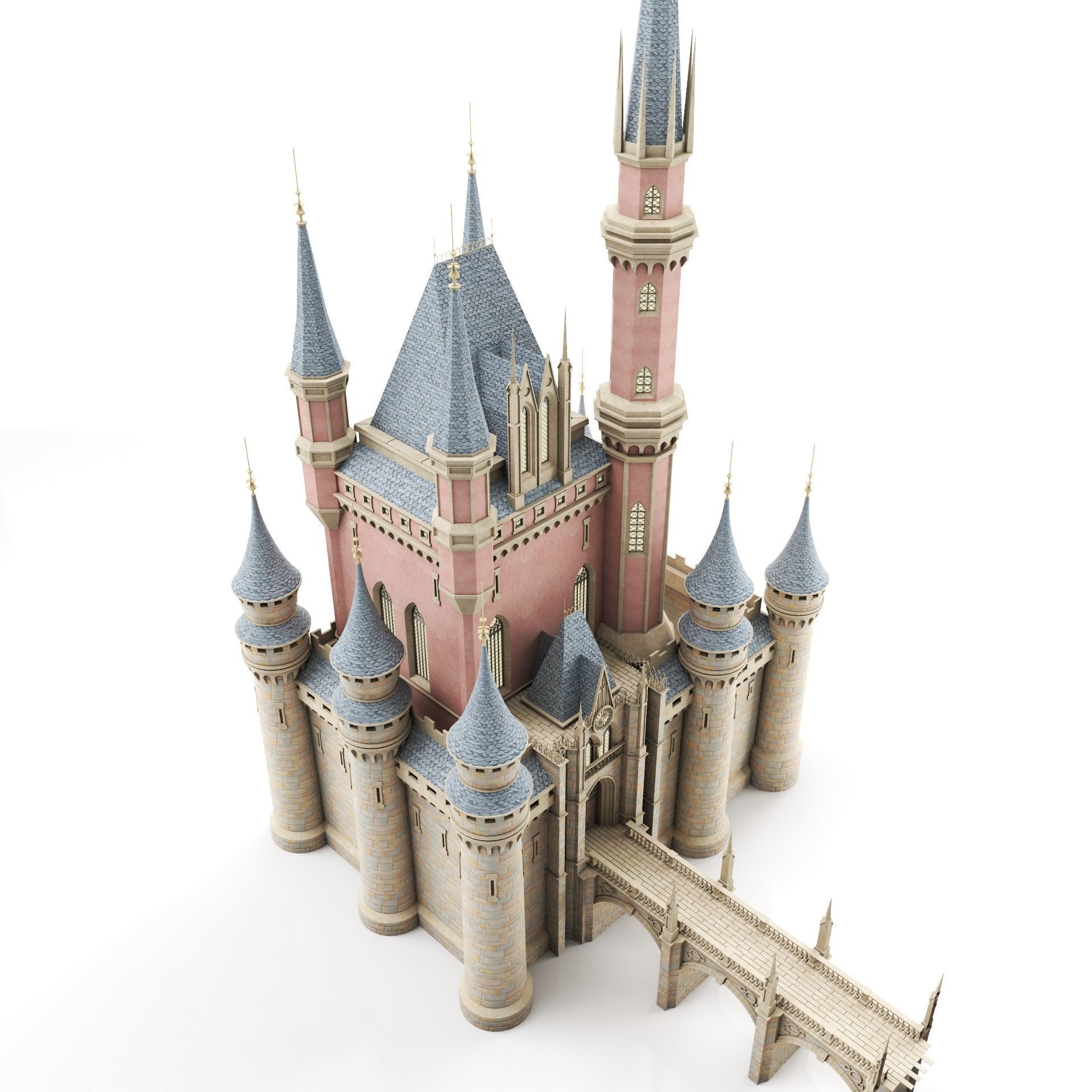 Fantasy Castle 3D model_1